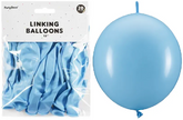 Balony z łącznikiem, 33 cm, jasny niebieski 20szt.
