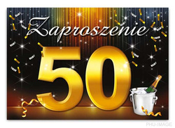 Zaproszenie na 50 urodziny, 1 szt.