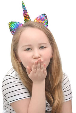 Opaska Disco JEDNOROŻEC Unicorn Kolorowa CEKINOWA