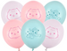 Balony Strong Koci Domek Gabi mix, 27 cm, 6szt.