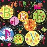 Serwetki urodzinowe Happy Birthday, 33x33cm, 20szt