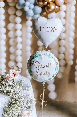 Balon Foliowy CHRZEST ŚWIĘTY Chrzciny 45cm