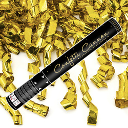 Tuba z serpentynami, złoty, 40cm, 1szt.