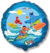 Balon foliowy 18" Ulica Sezamkowa - Surferzy 1szt