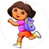 Opłatek tortowy 14 cm, Dora i Przyjaciele 1 szt.