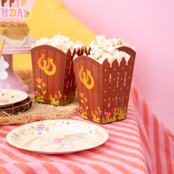 Pudełka Kubełeki na POPCORN KONIKI Konie 6szt.