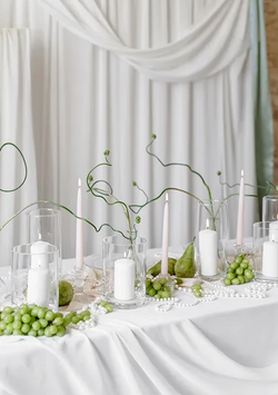 Szklany ŚWIECZNIK Wazon Tuba na Świecę, 13x17cm