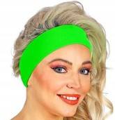 Opaska Na Głowę Neonowa Zielona Disco Lata 80