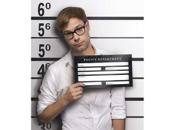 Tabliczka do zdjęć Aresztowany, 1 szt.