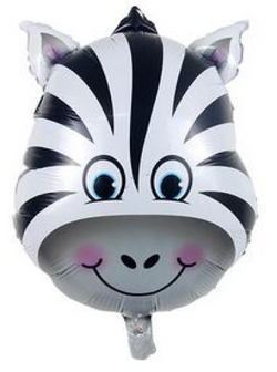 Balon Foliowy ZEBRA Zoo Safari Urodziny 85x60cm