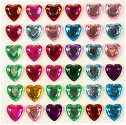 Kryształowe Serduszka Samoprzylepne 36 szt.