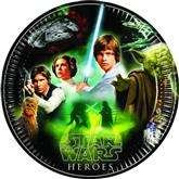Talerzyki pap. „Star Wars & Heroes” 23cm, 8szt