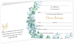 Zaproszenia na Chrzest Święty Heksagon, 8 szt.