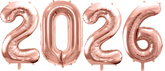Zestaw Balonów 2026, różowe złoto, 86cm