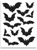 Naklejki na Ścianę  BROKATOWE Czarne NIETOPERZE