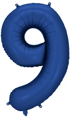Balon foliowy Cyfra "9" Satyna GRANAT, 86cm, 1szt