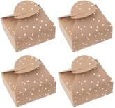 Pudełeczka Pudełka Srebrne Kropki 6x7,5x2,5cm 4szt