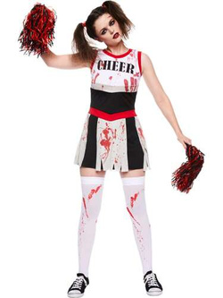 Kostium Strój Cheerleaderka Zombie Halloween XL