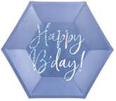 Talerzyki Happy B'day!, granatowy, 20cm 6szt.