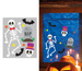 Naklejki Żelowe Okno KOŚCIOTRUP Cmentarz Halloween