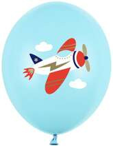 Balony 30 cm, Samolot, Pastel Light Blue 1  szt.