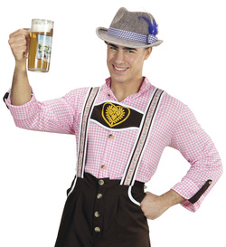 KAPELUSZ Bawarski Szary Niebieski OKTOBERFEST