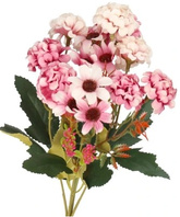 Bukiet Sztucznych Kwiatów Hortensja Komunia 31cm