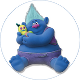 Opłatek tortowy 14 cm, Trolle Trolls  1 szt.