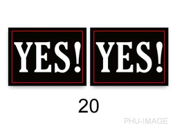 Naklejki na buty Yes!, 2 szt, 1 op.