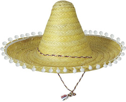 Słomkowy Żółty Kapelusz Meksykański Sombrero