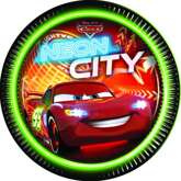 Talerzyki pap. „Cars Neon” 23cm, 8szt