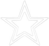 Obręcz Metalowa Biała GWIAZDA Łapacz snów 3szt.