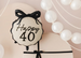 Balon Foliowy Happy 40 URODZINY Kokarda 47x53cm