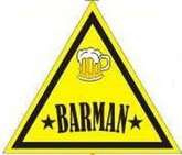 Naklejka na kask ''Barman'', 1 szt.