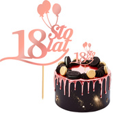 Topper na Tort 18 STO LAT Urodziny RÓŻOWE ZŁOTO