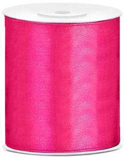 Tasiemka satynowa, c. różowy, 100mm/25m