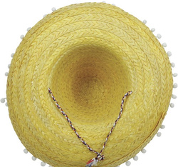 Słomkowy Żółty Kapelusz Meksykański Sombrero