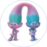 Opłatek tortowy 14 cm, Trolle Trolls  1 szt.