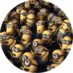 Opłatek tortowy 14 cm, Minionki 1 szt.