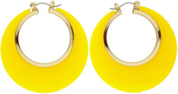 KOLCZYKI Koła Żółte Złote Lata 80 Disco