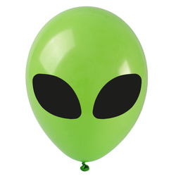 Balony Lateksowe UFO Zielony Ufoludek Kosmita 6szt