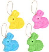 Zawieszki Dekoracyjne Zajączki z brokatem 4szt.