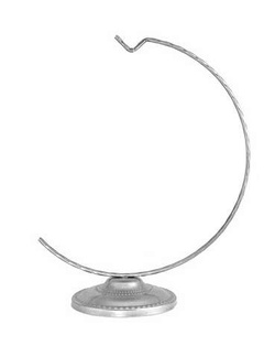 Stojak do bombek 120 mm, ozdobny, srebrny 1 szt.