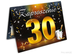 Zaproszenie na 30 urodziny, 1 szt.