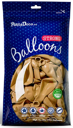 Balony Strong 27cm, Metallic Gold 100szt.
