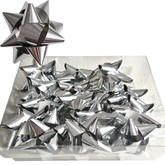 Rozety przyklejane 11 cm, srebrne 15 szt. 1 op.