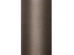 Tiul gładki, brąz, 15cm x 9m, 1szt.
