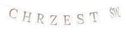 Baner CHRZEST ŚW. Srebrny, 1kpl.