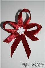 Kotyliony z kwiatkiem, 25 szt., bordowe