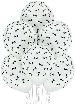 Balony lateksowe 12 cali, Muszki, 6 szt.